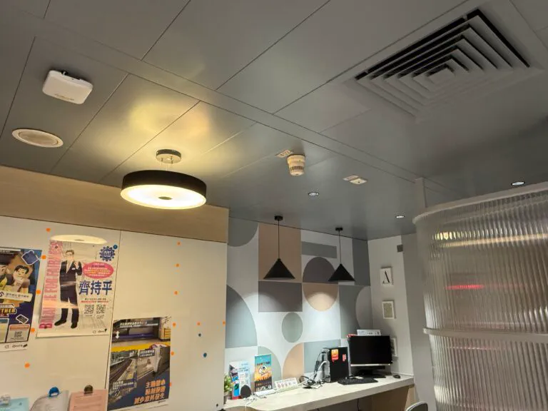 Wide grid ceiling
