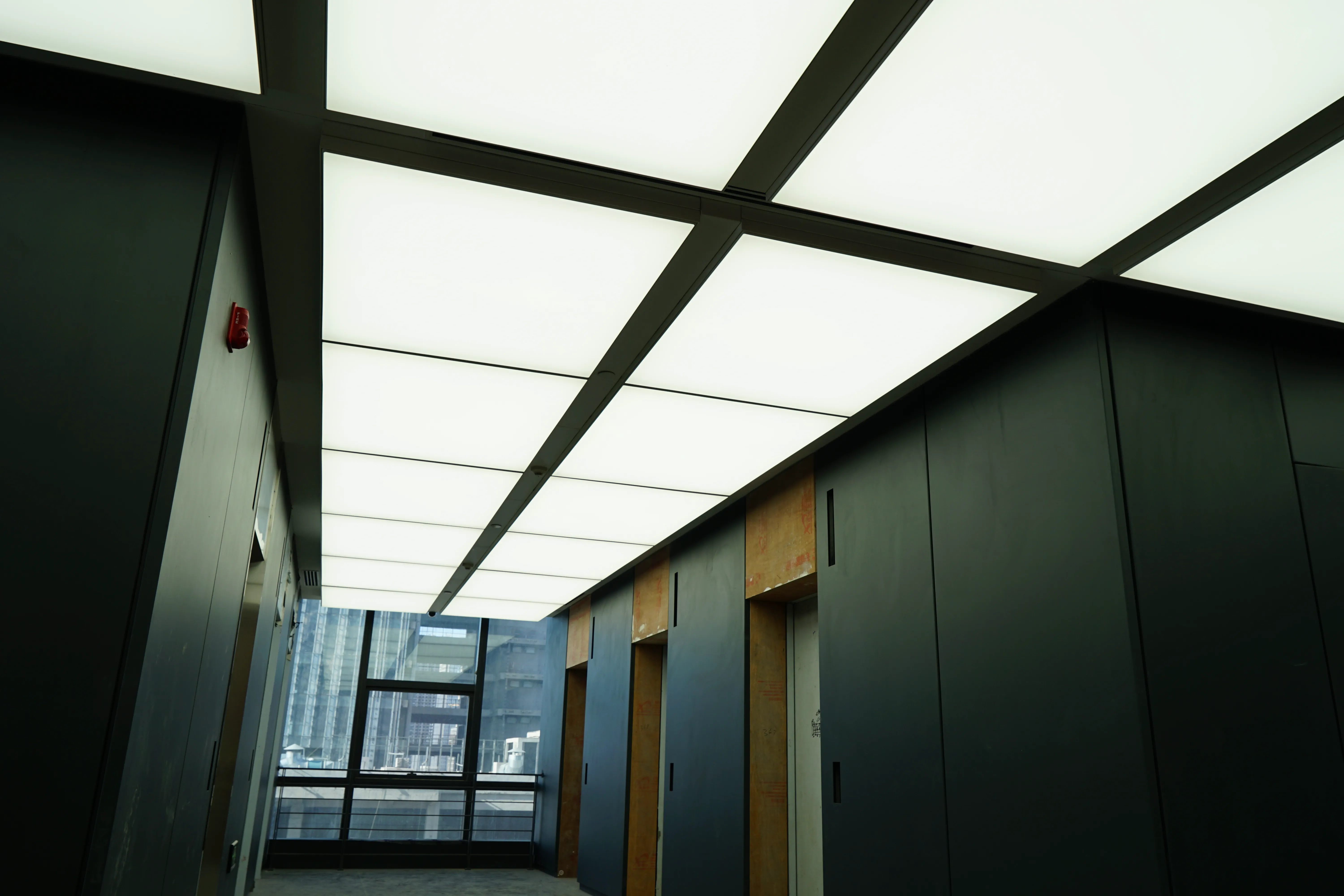 Clipso lightbox ceiling installation in a commercial interior